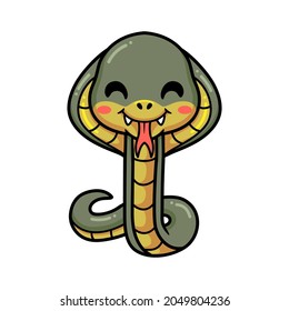 Cute little cobra snake cartoon