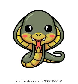 Cute little cobra snake cartoon