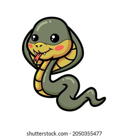 Cute little cobra snake cartoon