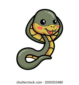 Cute little cobra snake cartoon
