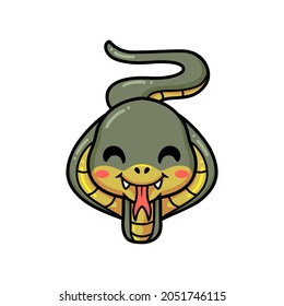 Cute little cobra snake cartoon