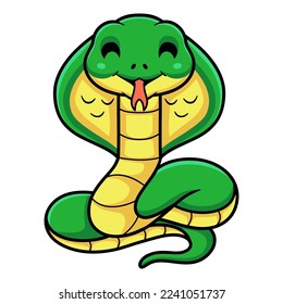 Cute little cobra snake cartoon