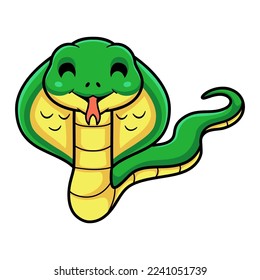 Cute little cobra snake cartoon