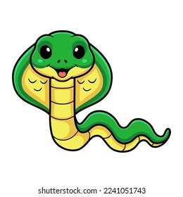 Cute little cobra snake cartoon