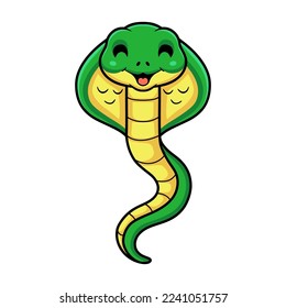 Cute little cobra snake cartoon