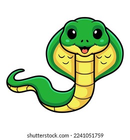 Cute little cobra snake cartoon