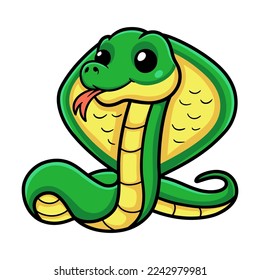 Cute little cobra snake cartoon