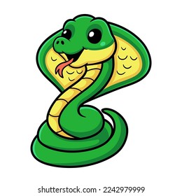 Cute little cobra snake cartoon