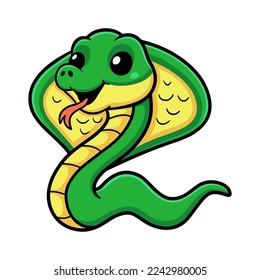 Cute little cobra snake cartoon