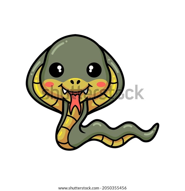 Cute Little Cobra Snake Cartoon Stock Vector (Royalty Free) 2050355456 ...