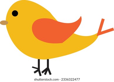 cute little colorful bird isolated on white background. Bird icon