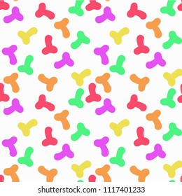 cute little colorful sausages, seamless pattern