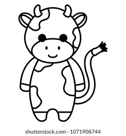 cute and little cow character