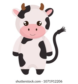 cute and little cow character