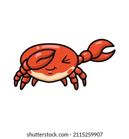 Cute little crab cartoon dabbing