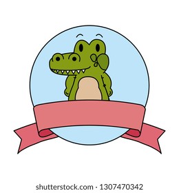 cute little crocodrile character