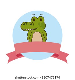 cute little crocodrile character