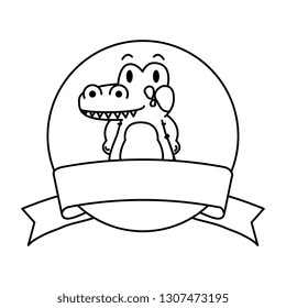 cute little crocodrile character