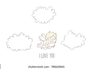 Cute little cupid illustration