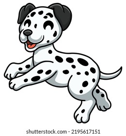 Cute little dalmatian dog cartoon