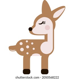 Cute little deer animal Bambi
