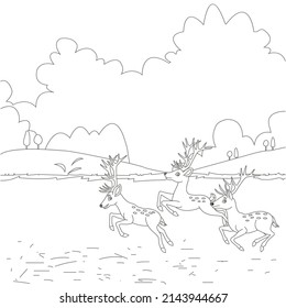 Cute Little Deer Coloring Pages
