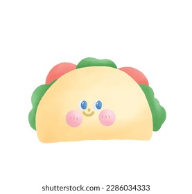 A cute little delicious  taco 