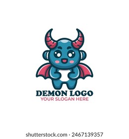 Cute Little Demon Logo Design