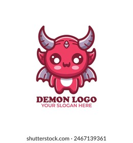 Lindo Pequeño Demonio Logo Diseño