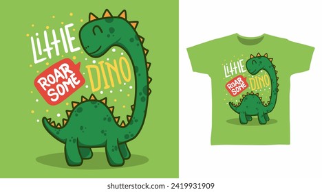 Cute Little Dino tshirt art fashion designs.