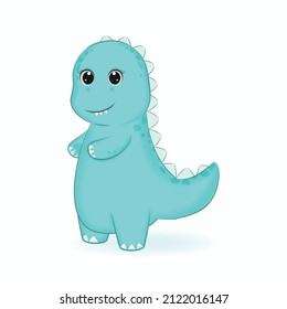 Cute Little Dinosaur cartoon illustration