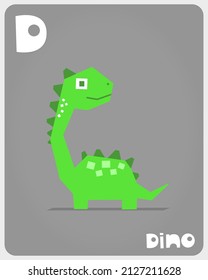 cute little dinosaur. Dinosaur cartoon for kids education in vector illustration.