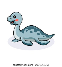 Cute little dinosaur cartoon laughing