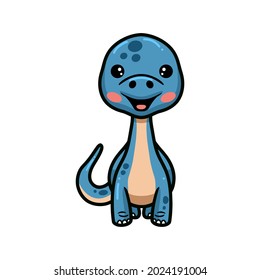 Cute little dinosaur cartoon posing