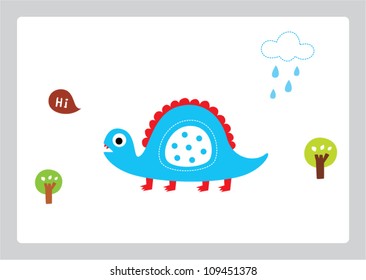 cute little dinosaur holiday