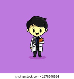 Cute Little Doctor Caring Healthy and Medical