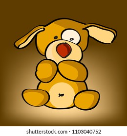 cute little dog cartoon