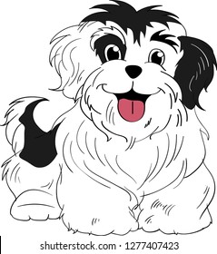 Cute little dog cartoon