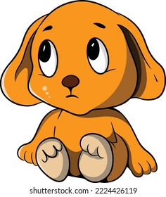 cute little dog cartoon illustration design