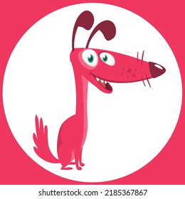 Cute little dog cartoon. Vector illustration of a doggy