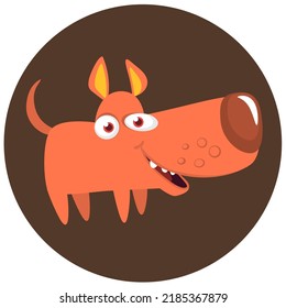 Cute little dog cartoon. Vector illustration of a doggy