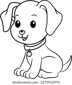 
cute little dog. Cartoon dog. Vector illustration drawn using a white background