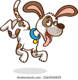 Cute little dog cartoon vector