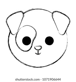 cute and little dog head character