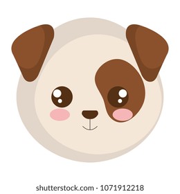 cute and little dog head character