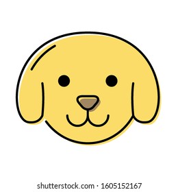 cute little dog head icon vector illustration design