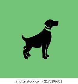 Cute little dog logo design, pet shop dog logo design emblem vector illustration logo template