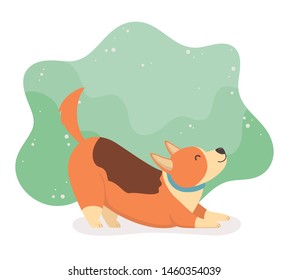 cute little dog mascot character