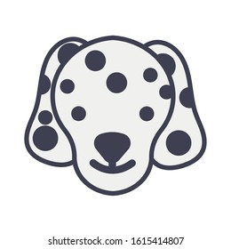 cute little dog mascot pure breed head vector illustration design