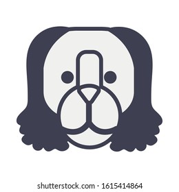cute little dog mascot pure breed head vector illustration design
